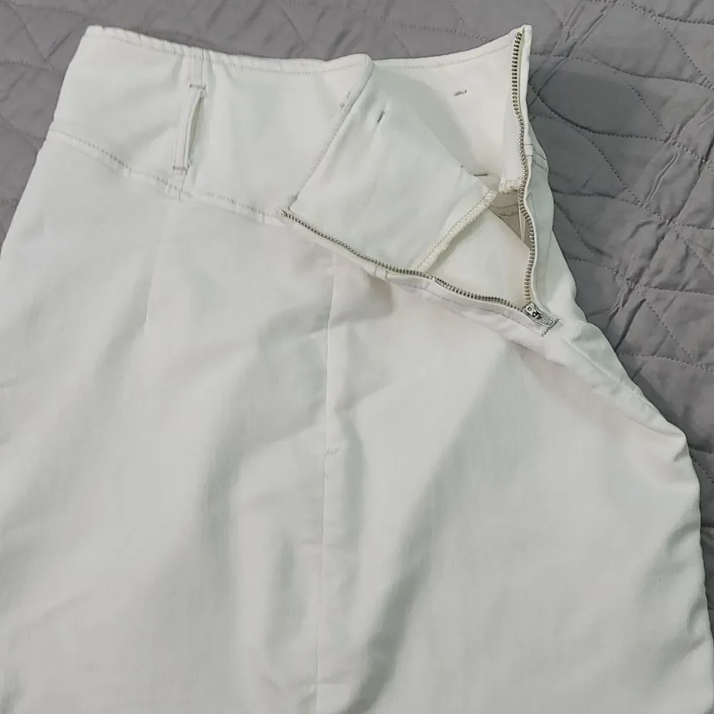 Free People white stretch denim skirt size 4